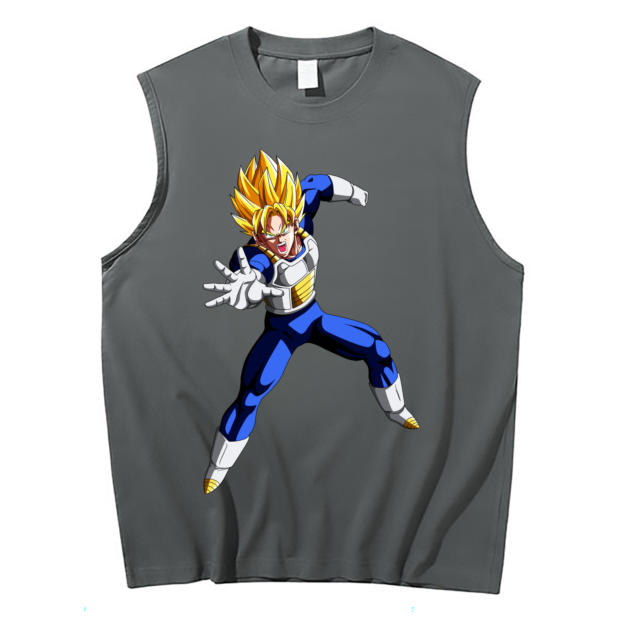 （画像用） ドラゴンボール ベジータ四世（Bejīta Yonsei）DRAGON BALL Vegeta IV コットン100％タンクトップ（フロントプリント）